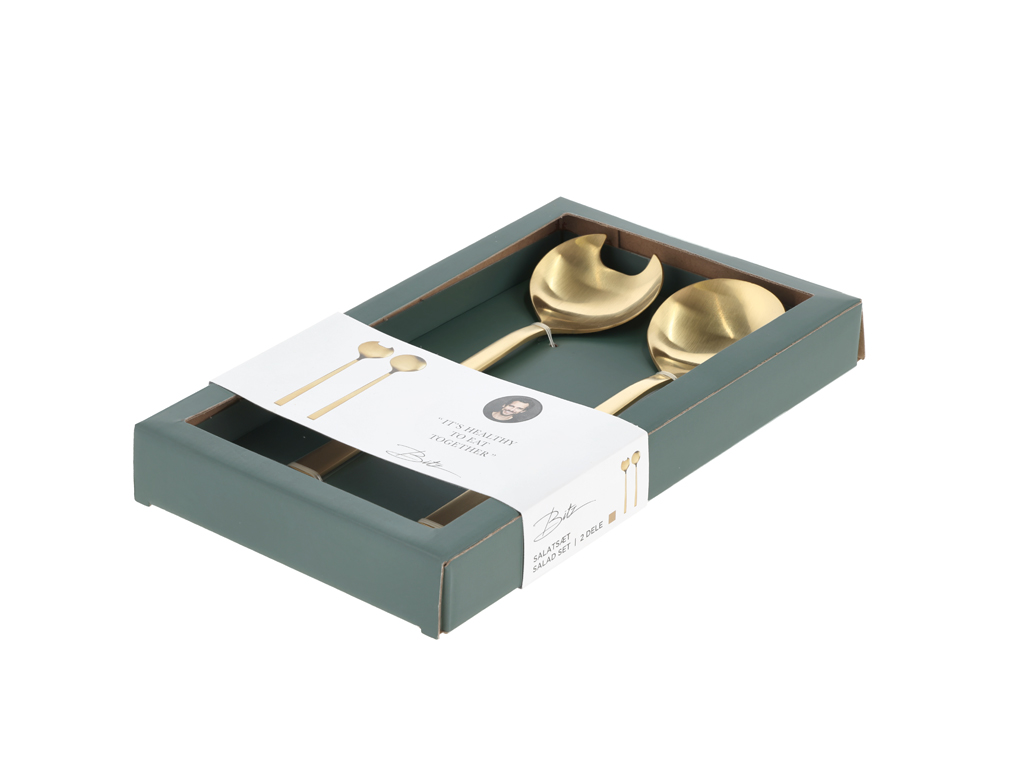 F&H Salatbesteck 2-teilig BITZ BITZ in Farbe Messing F&H Salatbesteck 2-teilig BITZ BITZ in Farbe Messing