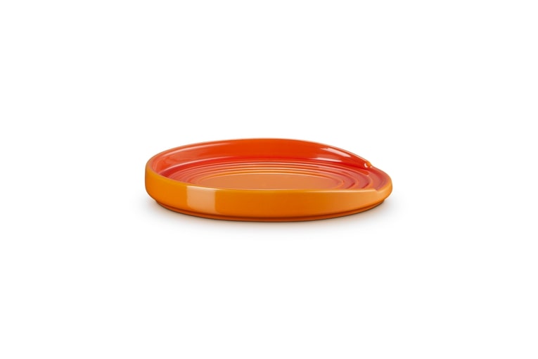 Le Creuset Löffelablage 16cm in Farbe Ofenrot, orange, Teller, Deckel, rund, Kunststoff
