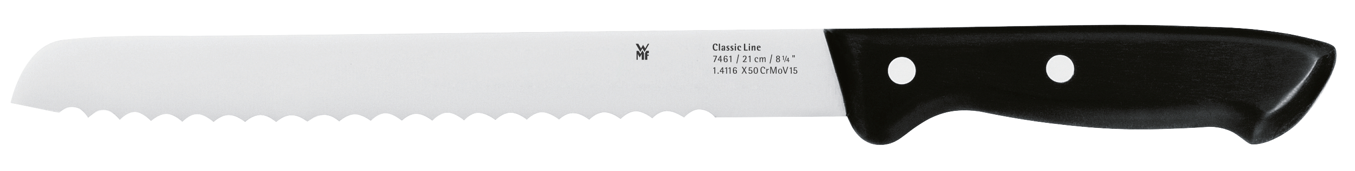 WMF Classic Line Brotmesser, 21 cm in schwarz WMF Classic Line Brotmesser, 21 cm in schwarz