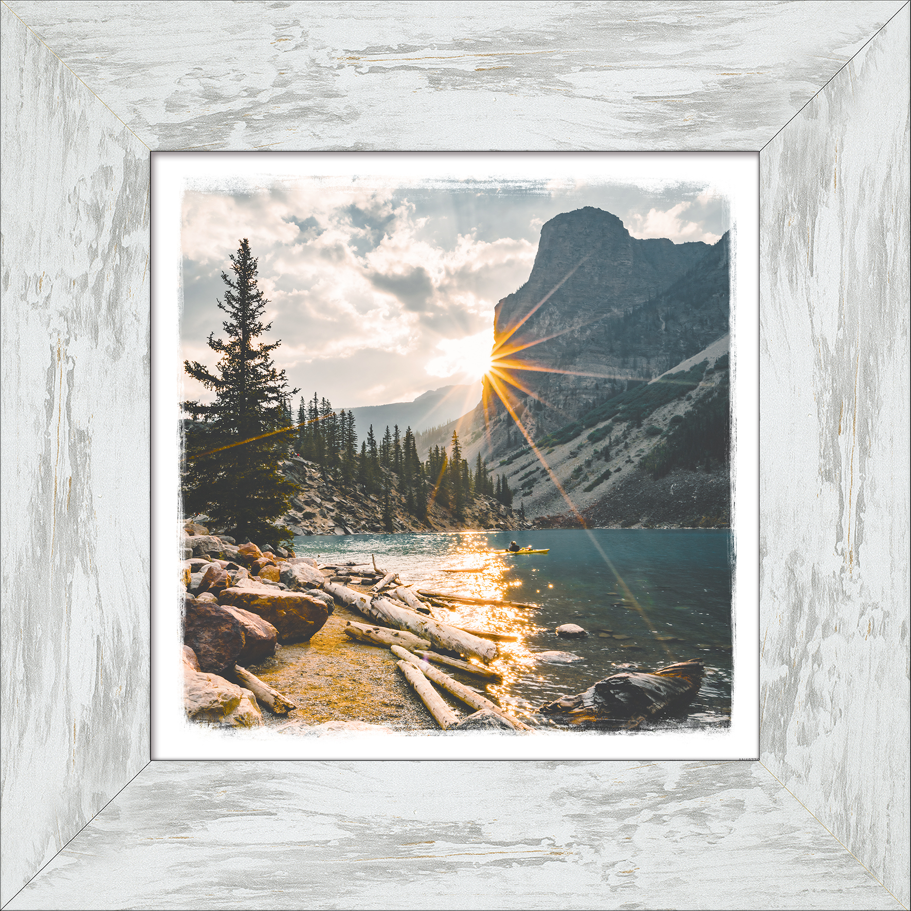 PRO ART New Classic Wood 44x44cm Sonne am Bergsee