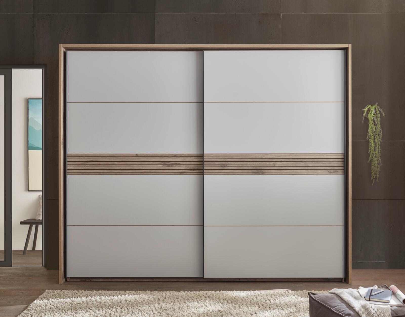 Schlafzimmer MARONE in Farbe Viking Oak / hellgrau