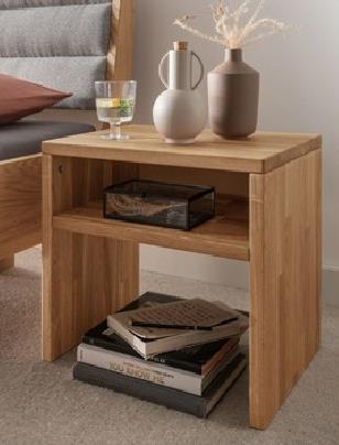 Frankenmöbel Nachtkommode I BE-0828 in Wildeiche massiv geölt, Kaffeetisch, Mobiliar, Tabelle, Holz