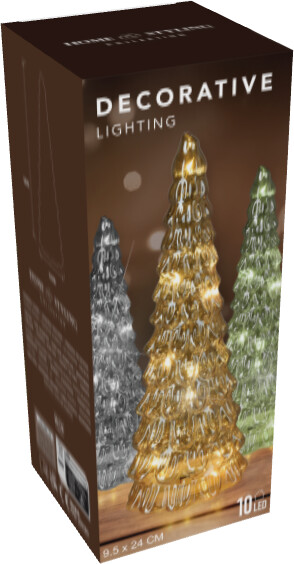 Baum 24cm mit LED Bernstein, Weihnachten, Weihnachtsdekorationen, Festival, Weihnachtsbaum