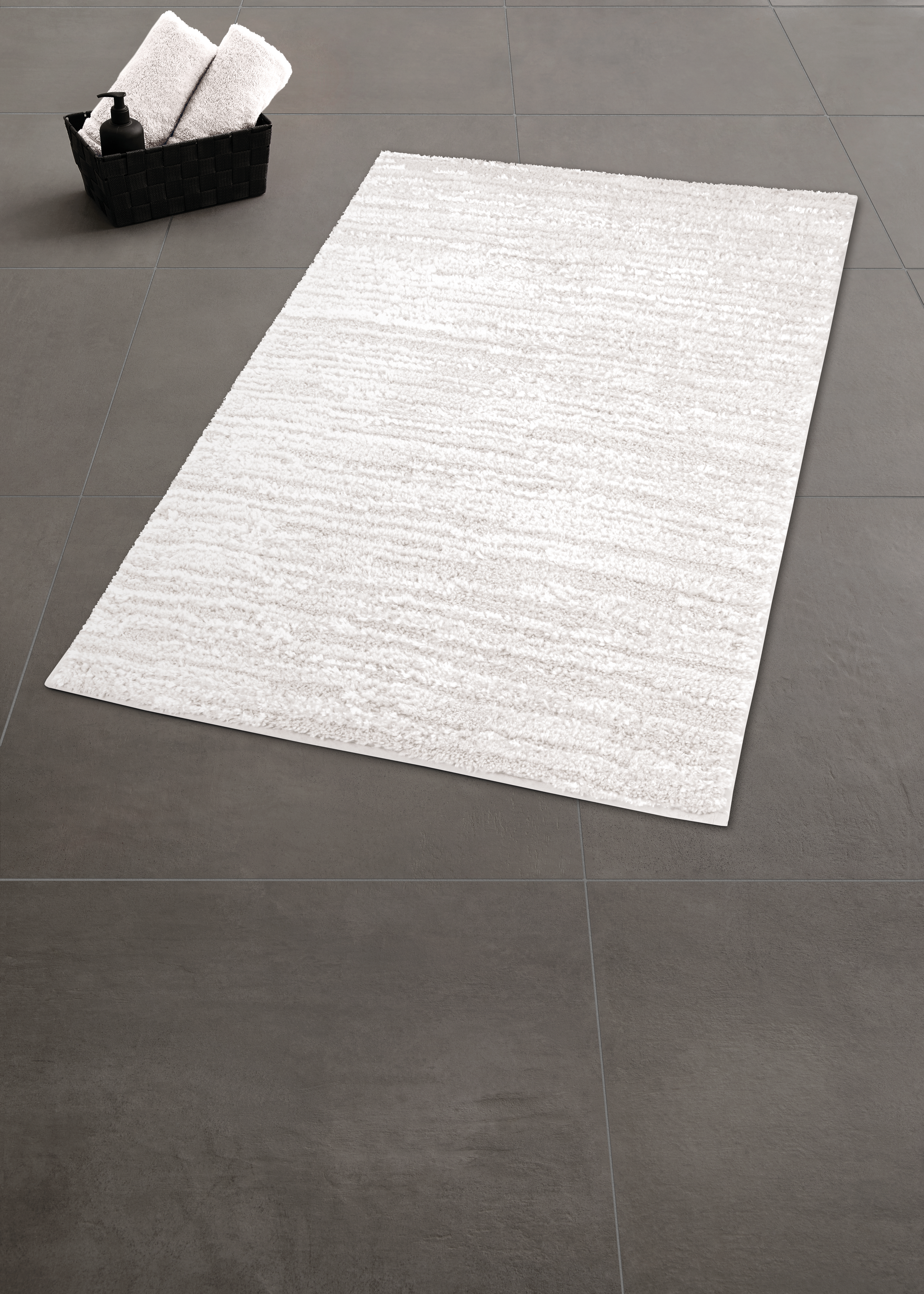 Kleine Wolke Badteppich GLOW ca. 70x120cm in Farbe Weiß