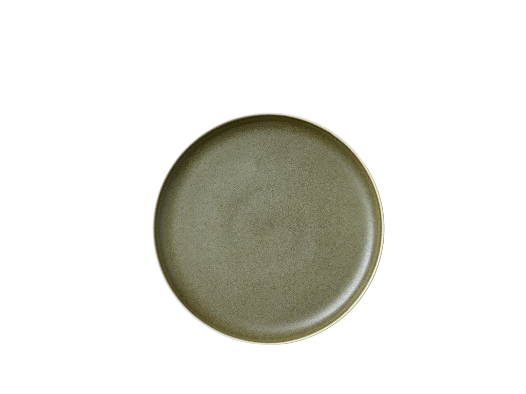 F&H Lunchteller STUDIO ROUND NORTH in Farbe Matte white/Matte moss