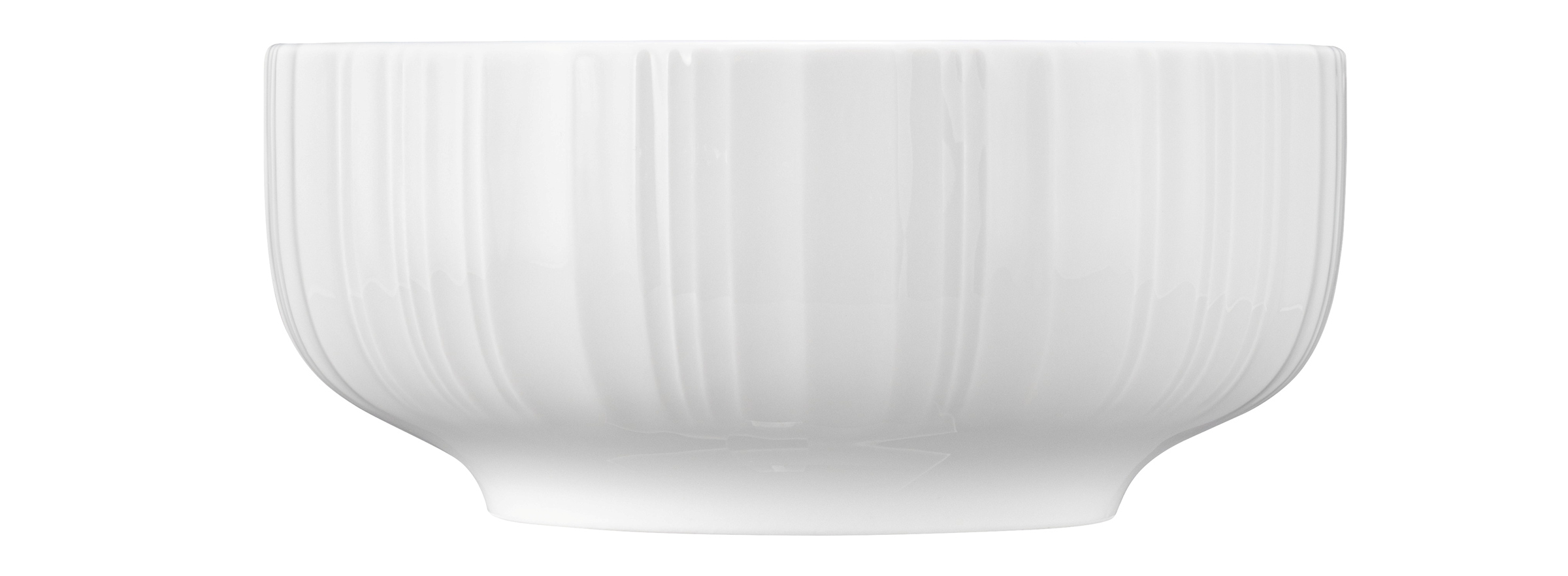 Seltmann Weiden Müslischale 15cm Sento Barcode 3 , Schüssel, Porzellan, Weiß, rippendes Muster, tief