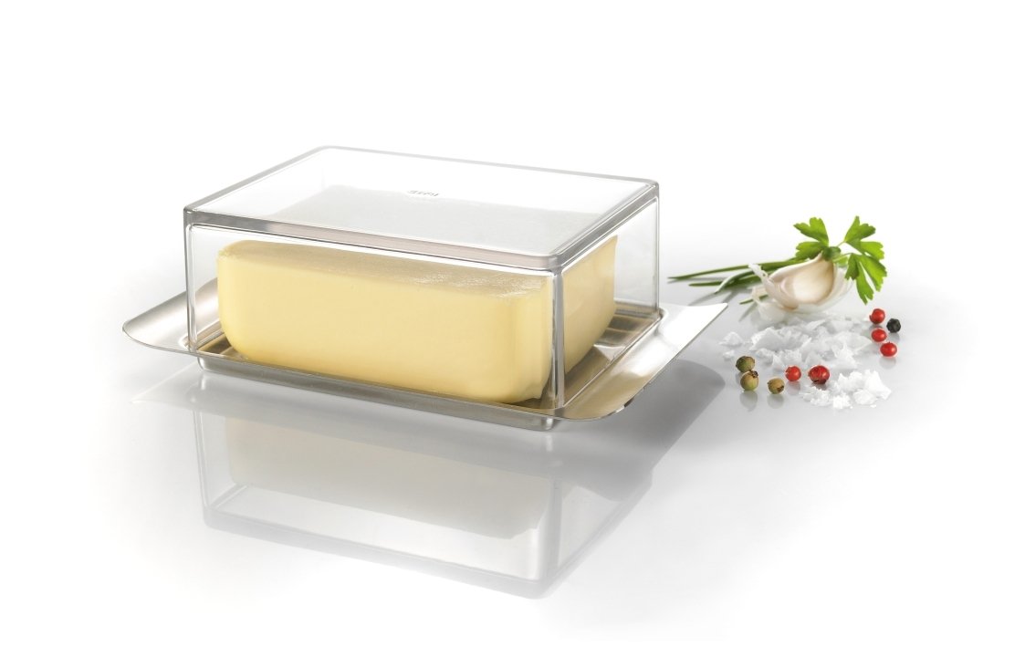 GEFU Butterdose Brunch silber GEFU Butterdose Brunch silber