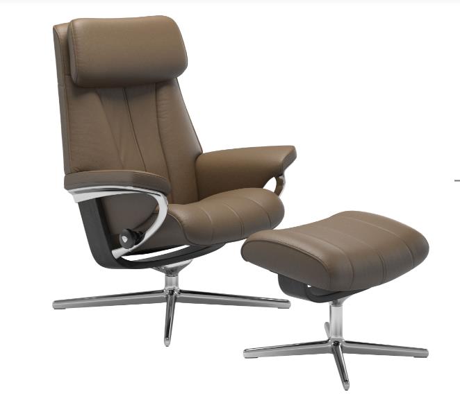 Stressless Sessel mit Hocker PAUL in Leder Velaro 09 Mole Stressless Sessel mit Hocker PAUL in Leder Velaro 09 Mole