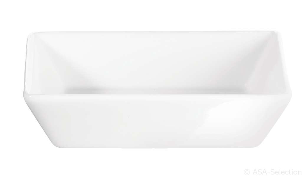 ASA Selection Gratinform 250 °C in Farbe weiß glänzend, Schale, Weiße Schüssel, Porzellan, Kantige Form, Servierplatte