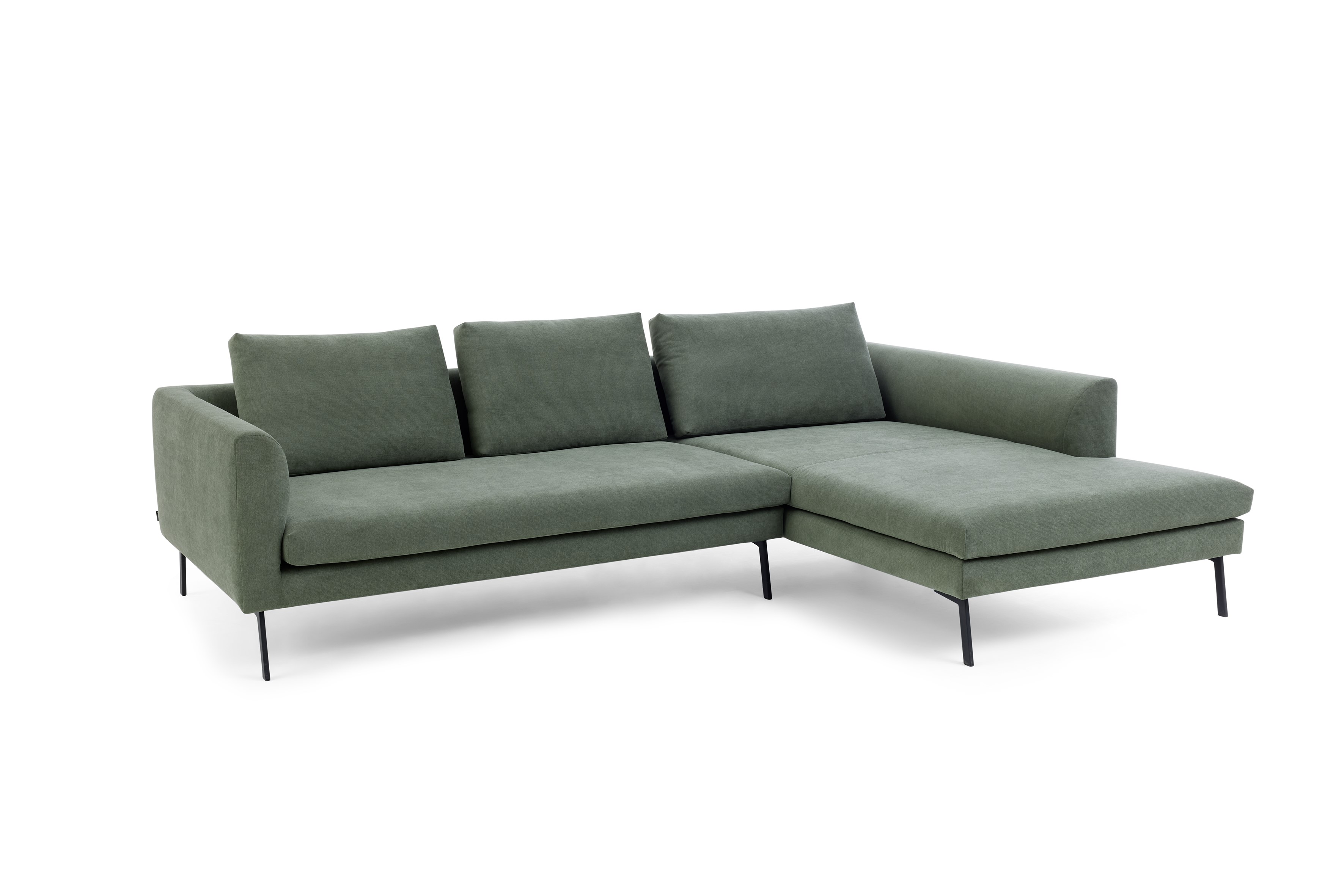 Musterring Polsterecke MR 4820 ca. B287 H87 T195 cm in Sttoff Matrix oliv