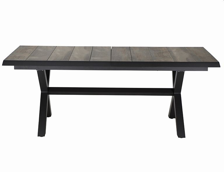 Ausziehtisch SINCRO ca. 100x200(260)cm in washed grey/matt anthrazit, Kaffeetisch, Mobiliar, Tabelle, Esstisch, Bank