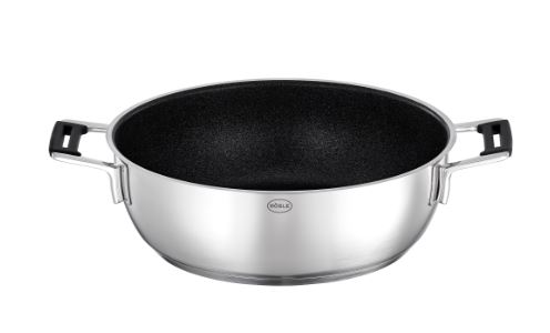 Rösle Servierpfanne 28cm Rösle Servierpfanne 28cm, stahlkochtopf, rindschnell, topf mit griffen, edelstahl, antihaftboden