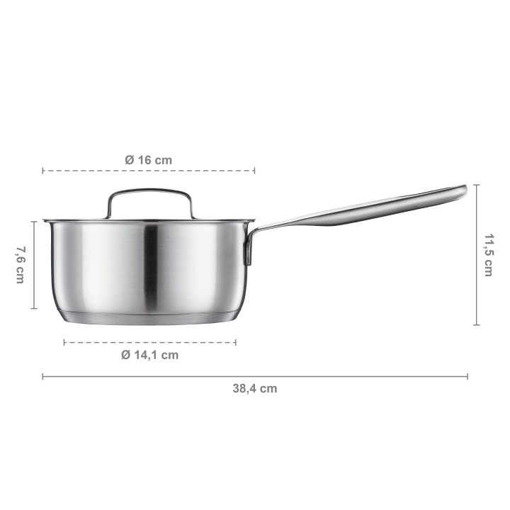 Fiskars Stieltopf mit Deckel ALL STEEL 1,5Ltr.