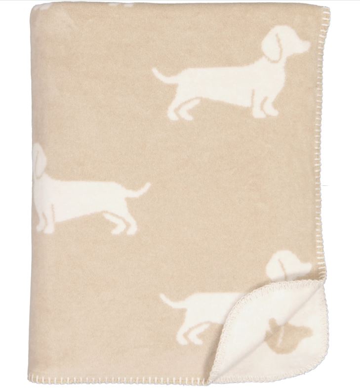 Cawö Wohndecke WE LOVE DOGS WOHNDECKE 150x200cm in Farbe natur/beige, Dekoration für Zuhause, Hund, Säugetier, Haustier, Decke