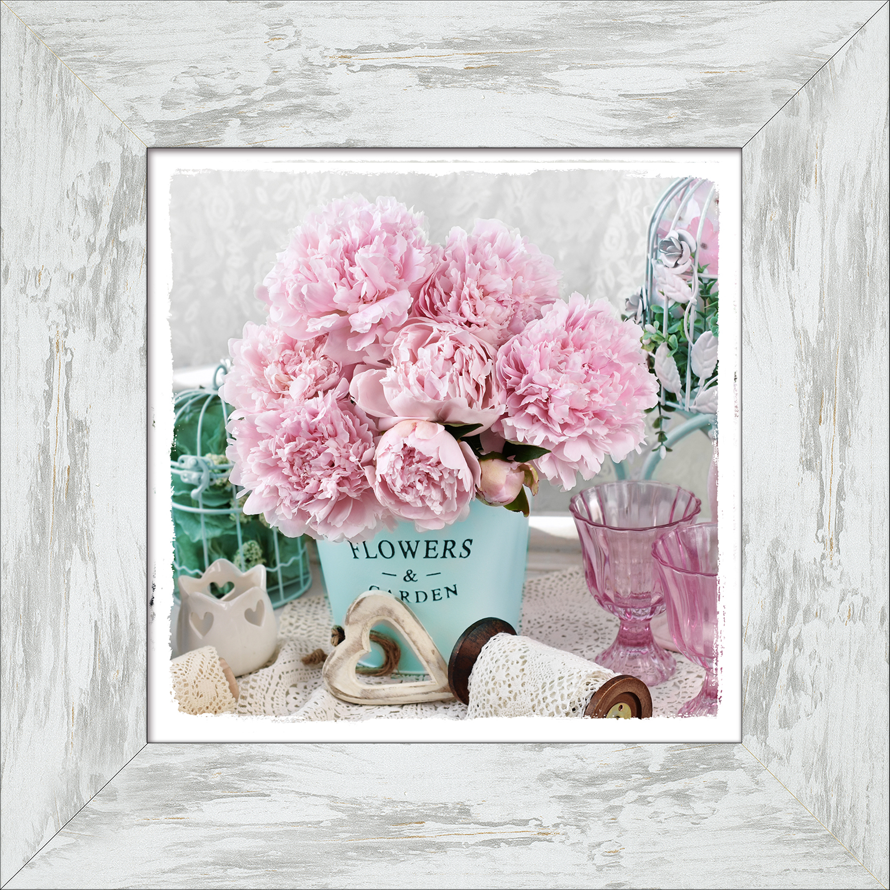 PRO ART New Classic Wood 44x44cm Colorful Roses