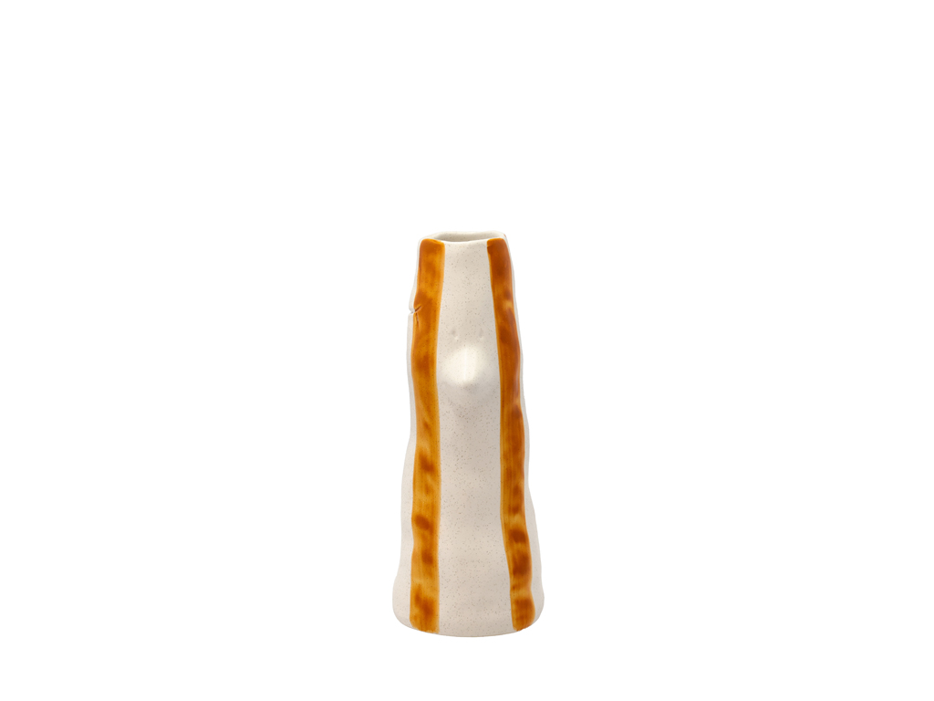 Villa Collection Vase mit Schnabel und Wimpern in Farbe amber