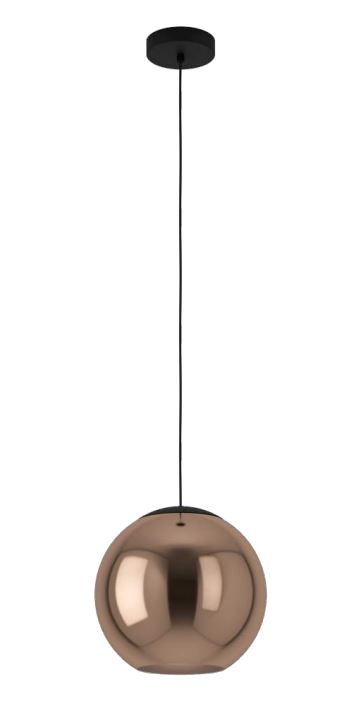 Eglo Leuchten Hängeleuchte CORDOBA in schwarz/kupfer, Lampe, Beleuchtung, Leuchte, Rauchrohr, Kronleuchter