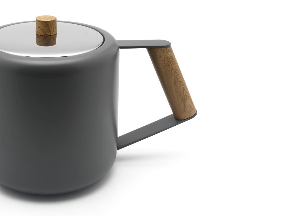 Bredemeijer Teekanne Duet Design Boston 1,1 Liter in Farbe grau satiniert