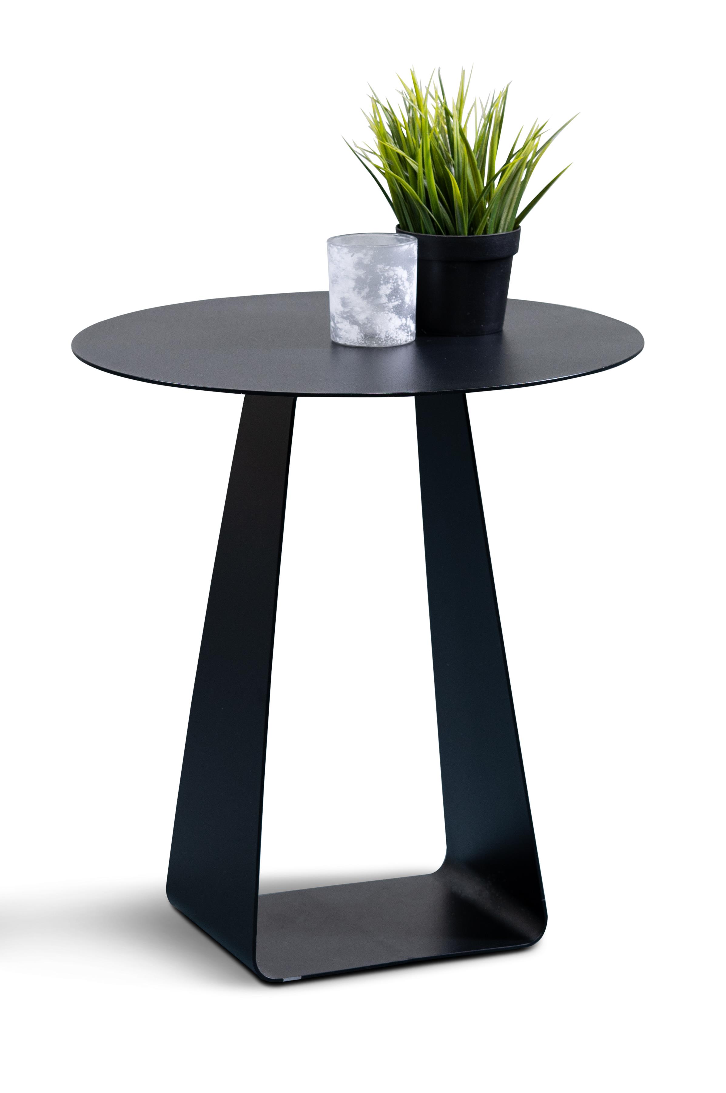 Beistelltisch FREDDY in Schwarz M2 Kollektion Beistelltisch FREDDY ca. H50 cm, D45 cm in Metall schwarz