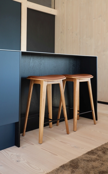 SACKit Barhocker NORDIC BAR in Eiche/Leder Terra safari