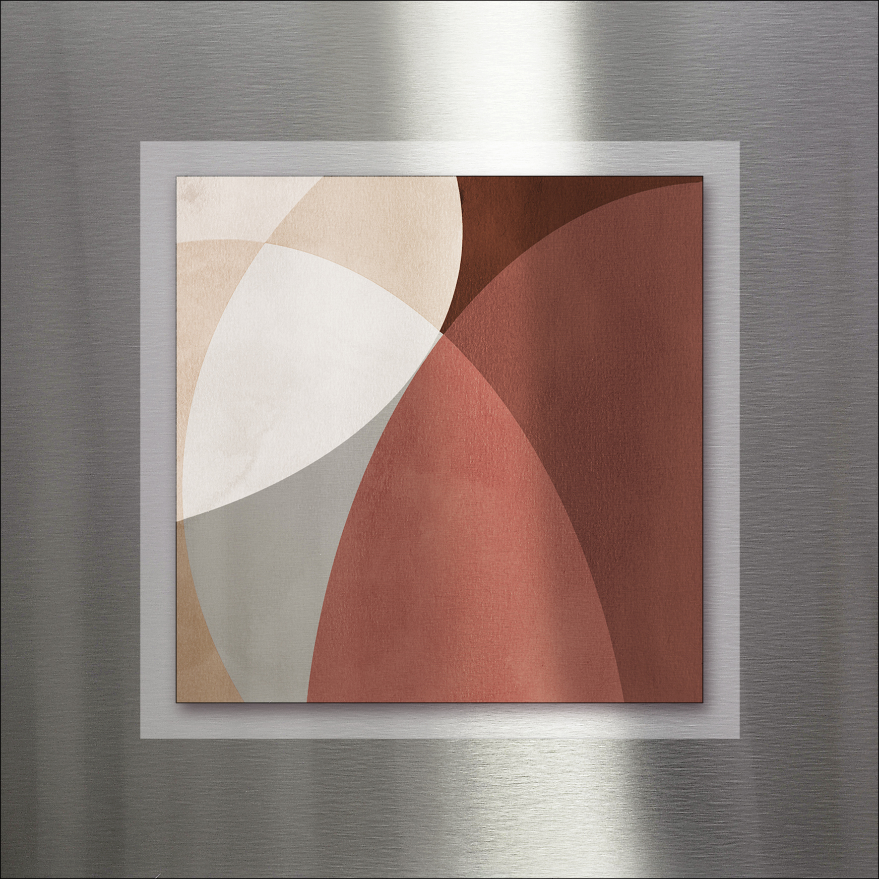 ProArt Double-Alu -Dibond bedruckt mit Aufsatz aus Dibond 50x50cm Abstract Shapes XV