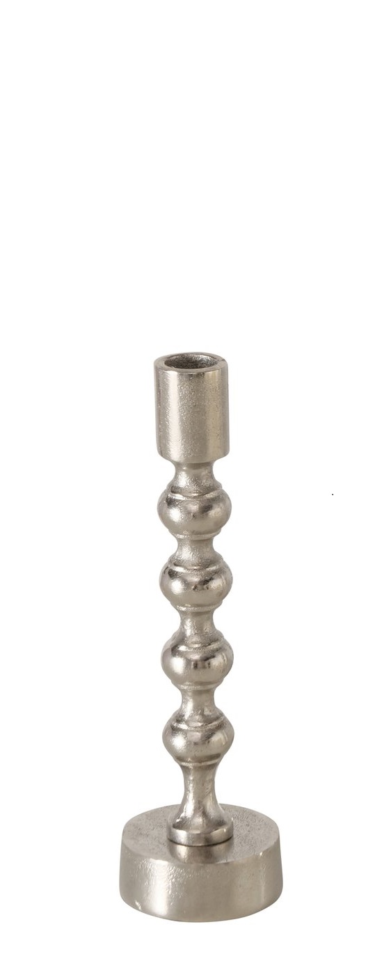 Boltze Kerzenleuchter Klisko ca. 22cm in Farbe Aluminium vernickelt silber