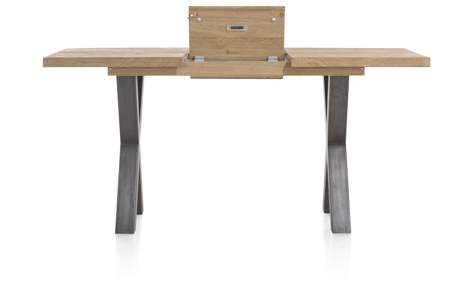 Henders & Hazel Ausziehtisch Metalox, ca. 140 x 90 cm mit Holz in natürlicher Eiche METALOX 36381-001
