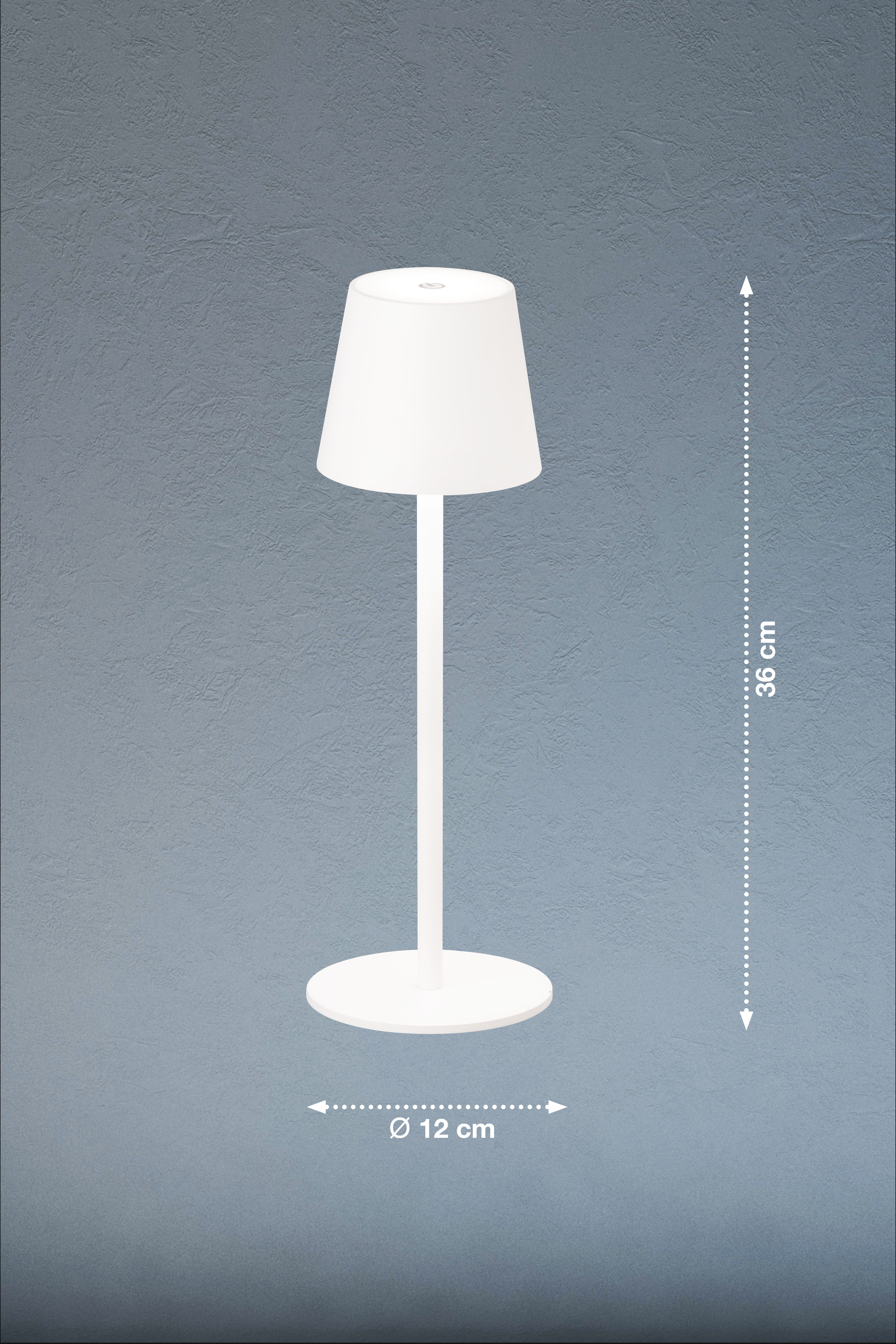FH Lighting LED-Tischleuchte TROPEA in Metall sandweiß