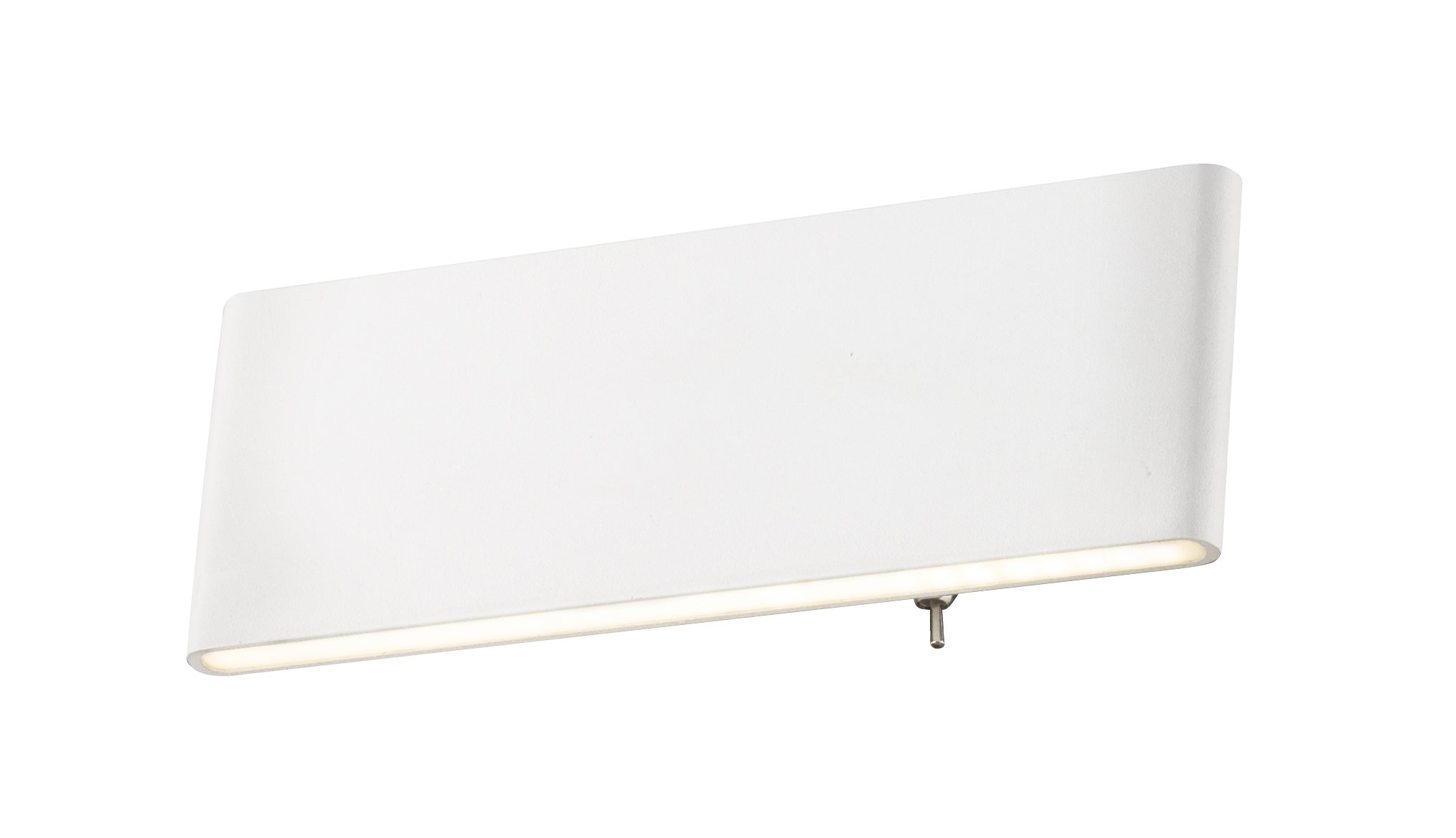 LED-Wandleuchte Siegfried in Aluminium weiß, Wandleuchte, Lampenschirm, Weiß, Linear, Bauform