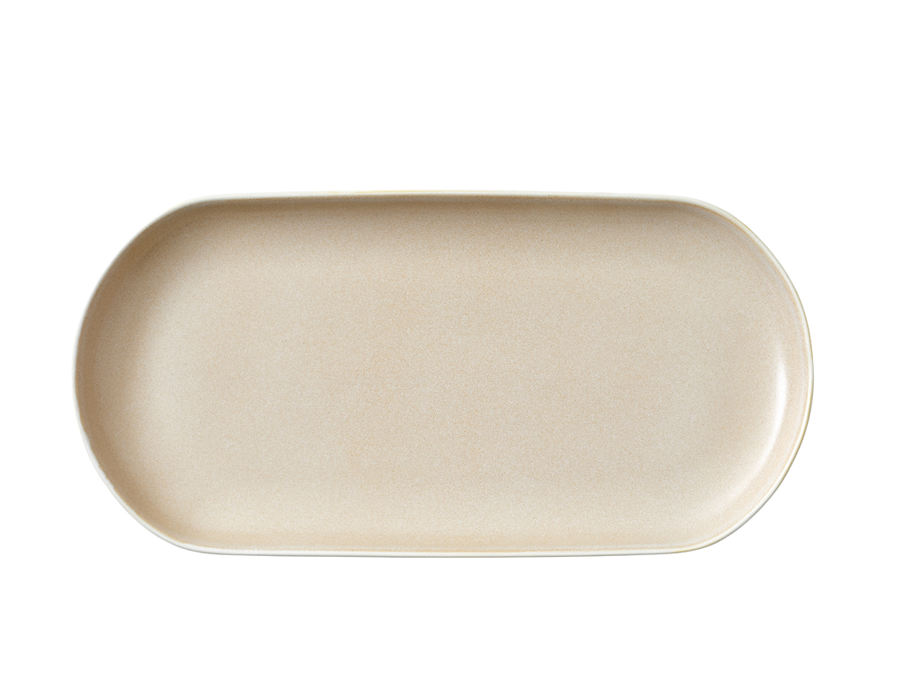 F&H Servierschale STUDIO ROUND NORTH in Farbe Matte white/Matte sand