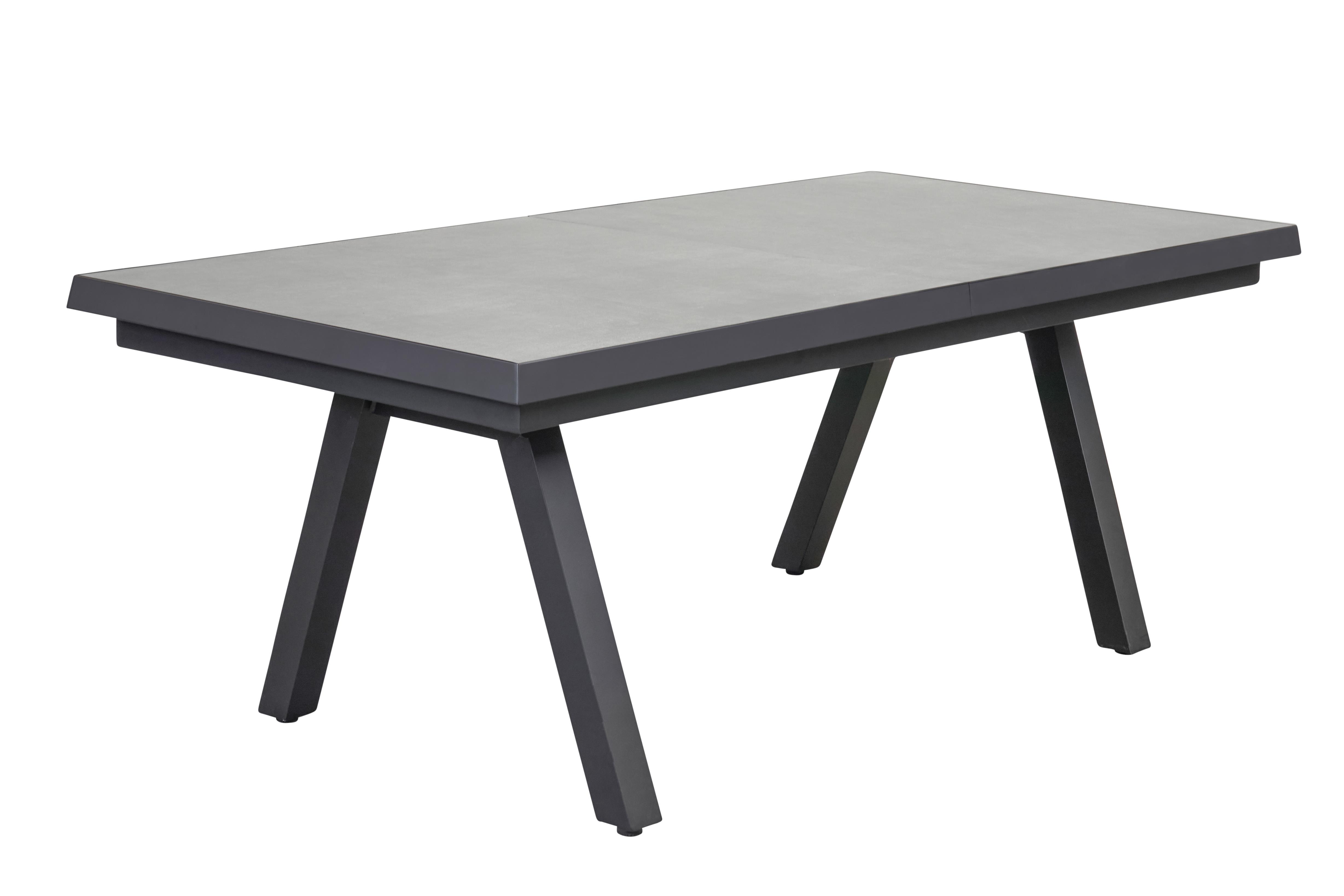 L.C. Wholesaler Ausziehtisch VIVERA-STONE ca. 200x100cm in Farbe sintered Stone/anthrazit, Moebel, Tabelle, Kaffeetisch, Esstisch, Schreibtisch