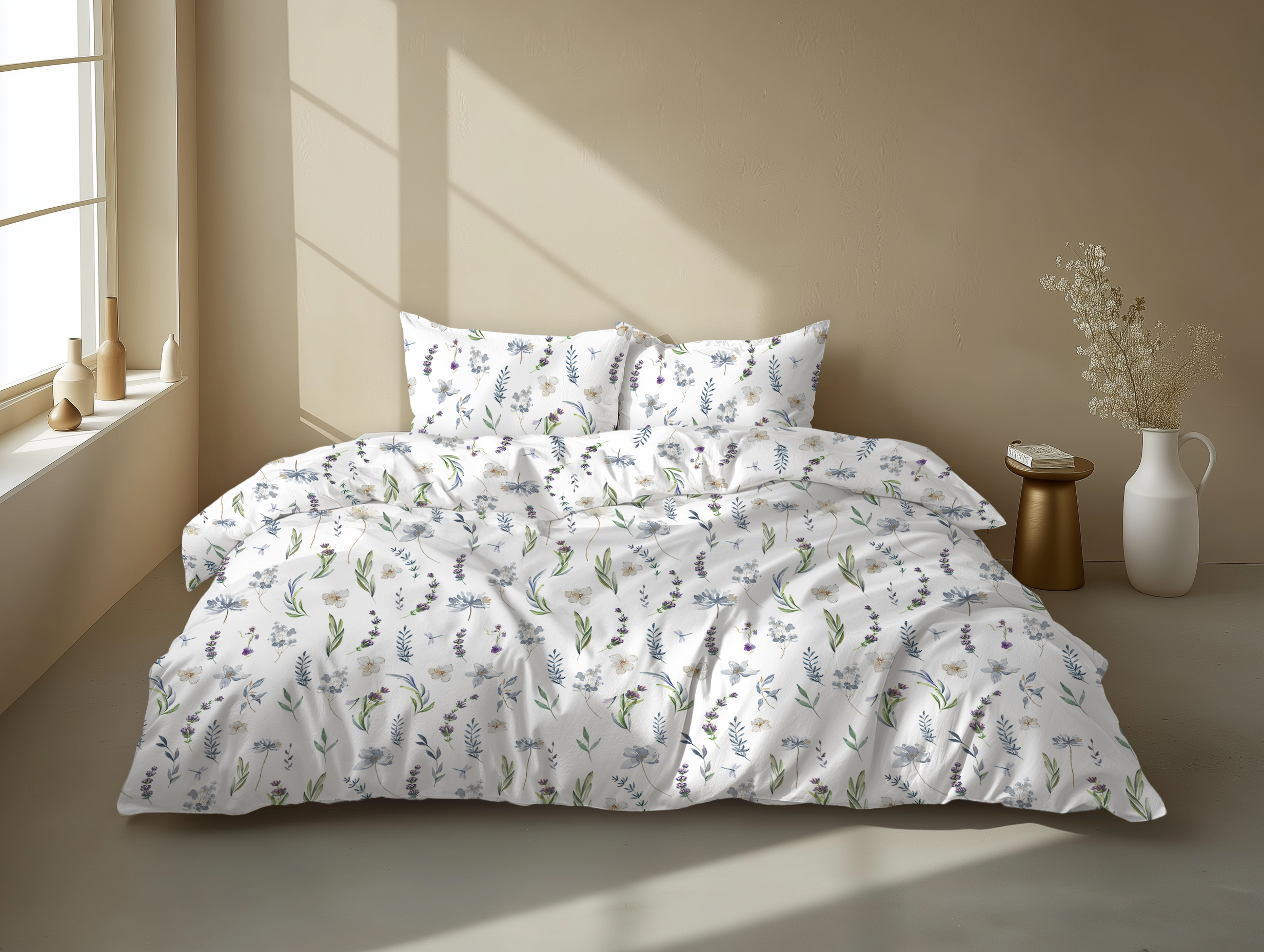 Heckettlane Bettwäsche ca. 155x220cm in Farbe White, Moebel, Kissen, Decke, Bett, Bettlaken