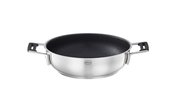 Rösle Servierpfanne 24cm SILENCE PRO Rösle Servierpfanne 24cm in Farbe Schwarz-Blau, Wok, Stahl, Edelstahl, Antihaft, Durchmesser