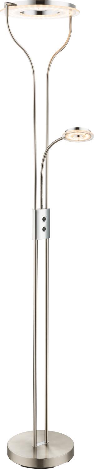 Globo LED-Deckenfluter EBRO 1-flammig in Farbe nickel matt LED-Deckenfluter EBRO in nickel matt