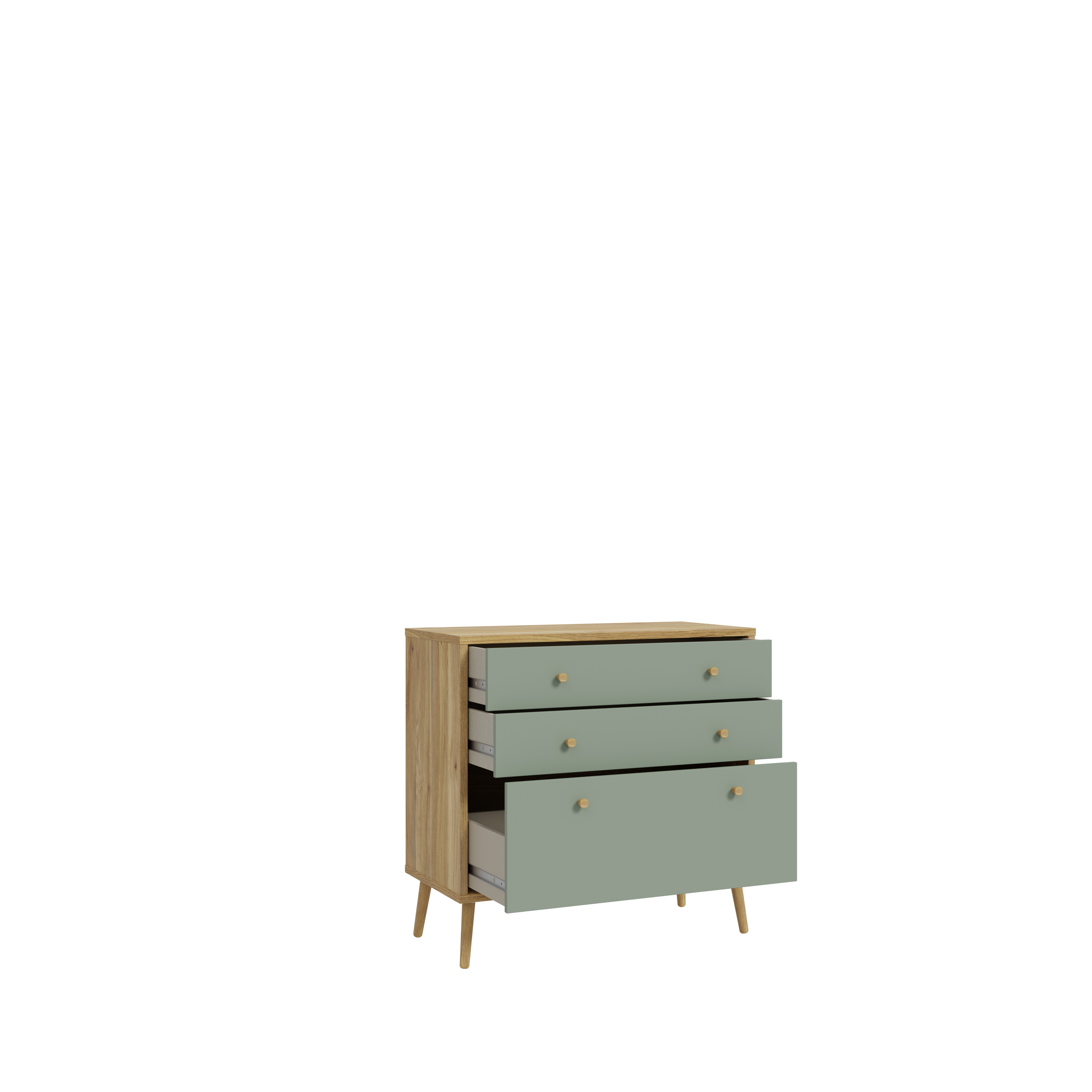 Forte Fabryki Mebli Kommode WHENUA in Mauvella Oak/Sage