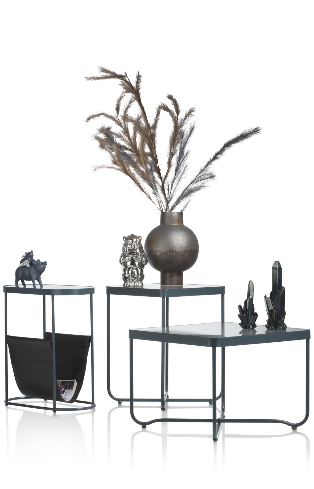 Coco Maison Ezra Beistelltisch 47771-ANT, ca. 45 x 60 x 45 cm in anthrazit