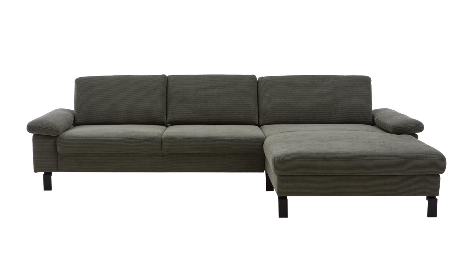 Candy Polsterecke SK MOVE 2.0 ca. 304x185cm in Stoff Feincord oliv, Wohnlandschaft, Sofa, Ecksofa, Grau, Stoffbezug