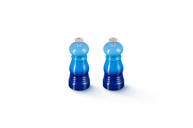 Le Creuset Salz- und Pfeffermühlen Set in Farbe Azure Le Creuset Mühlen-Set Azure Klein