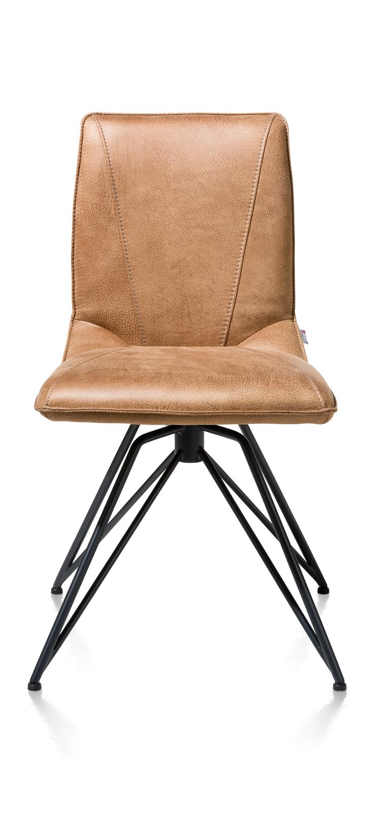 XOOON Stuhl Mac in Stoff cognac