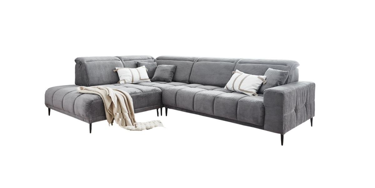 Iwaniccy Rundecke LIVORNO ca. 317x234cm in Stoff Hydra dunkelgrau