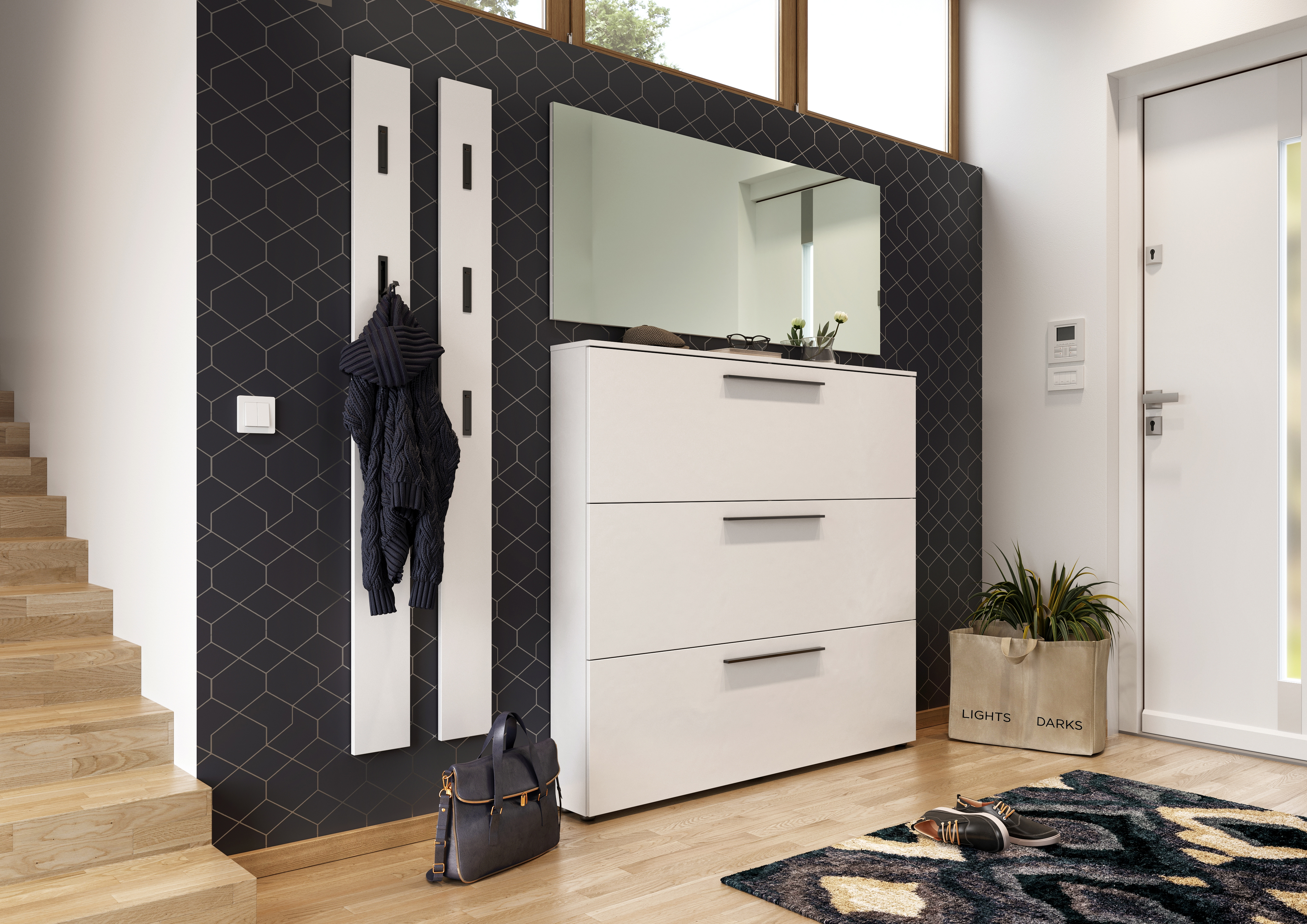 Germania Schuhschrank GW-Utah in weiß ca.B140 cm