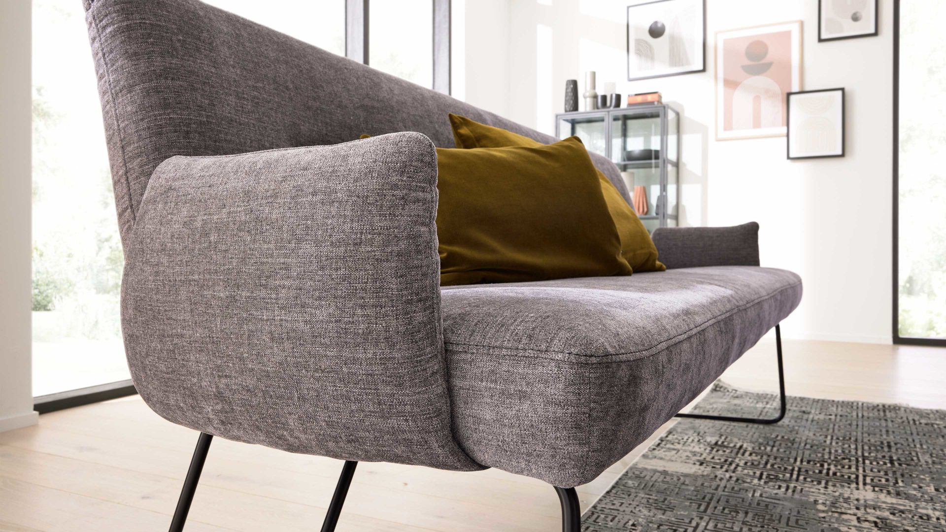 Interliving Bank IL 5504 in Stoff Concrete grey