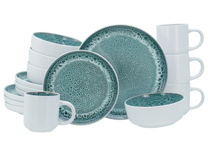 Creatable Kombiservice, 16-tlg. Nordic Fjord Eisblau in Farbe Eisblau, Kunst, Porzellan, Töpferei, Untertasse, Tasse