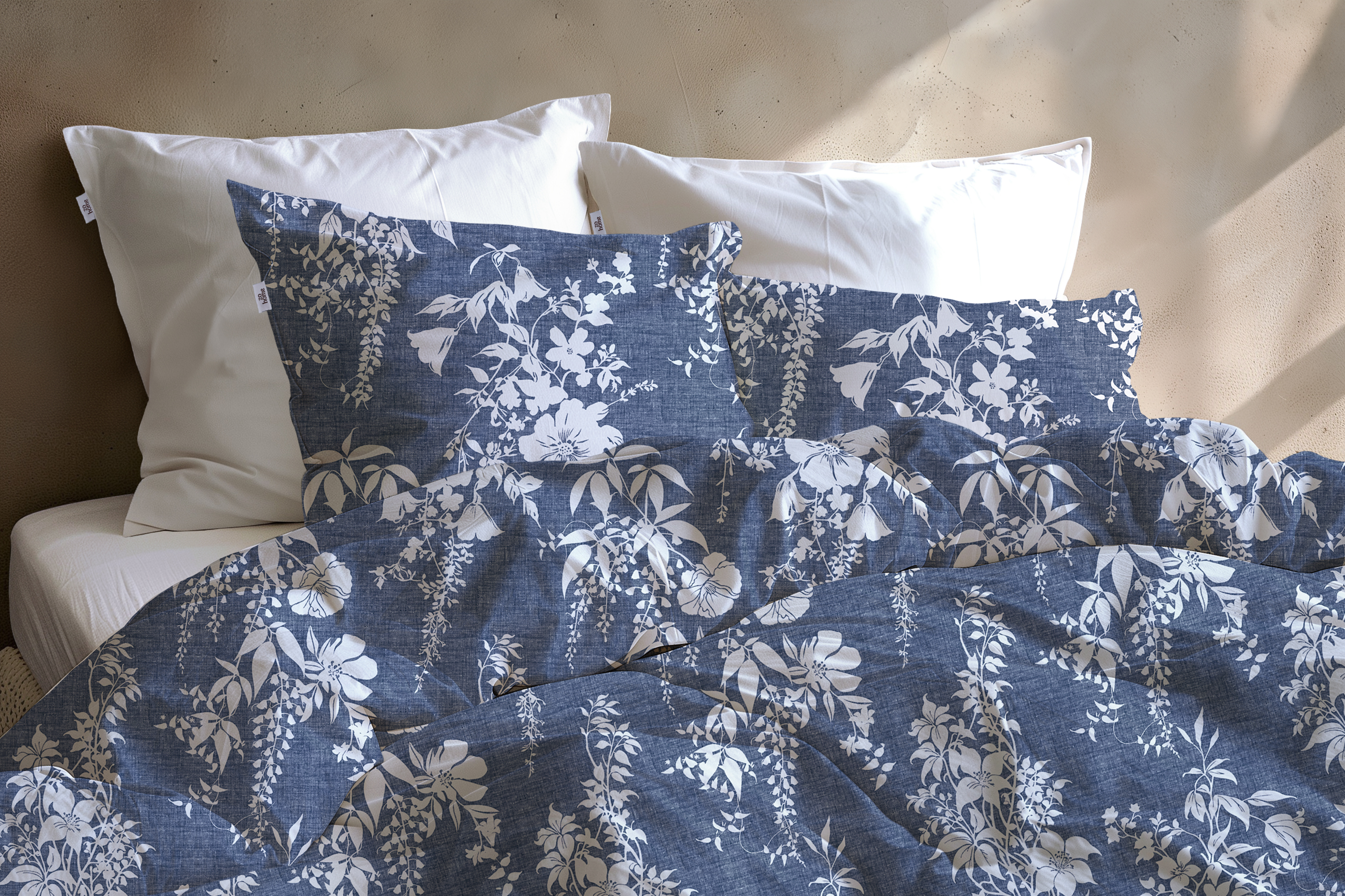 Heckettlane Bettwäsche ca. 135x200cm in Farbe Denim, Kissen, Dekoration für Zuhause, Bett, Mobiliar, Kopfkissen