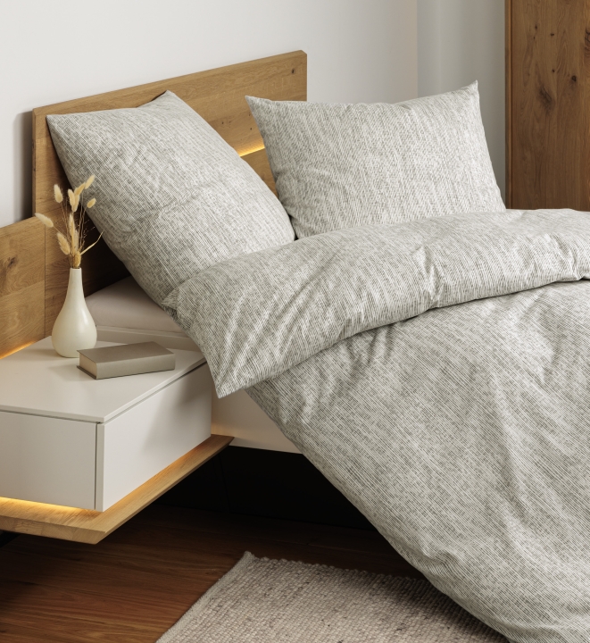 Janine Design Bettwäsche CORTINA ca. 155x220cm in Farbe natur grau