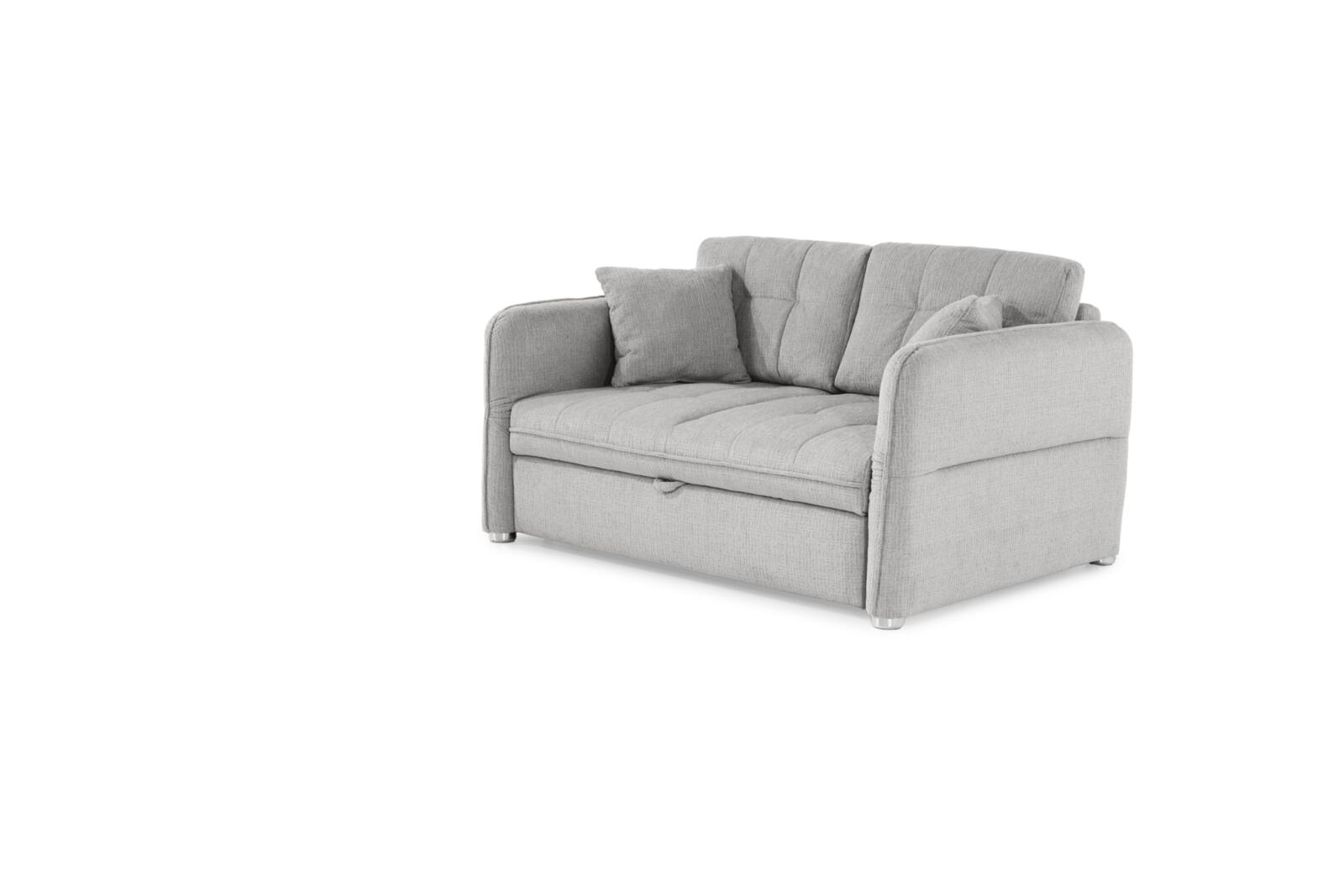 Verwandlungssofa Leon Grau JOB 140 LEON in Chenille 44329 hellgrau, Moebel, Couch, Kissen, Dekoration für Zuhause, Stuhl