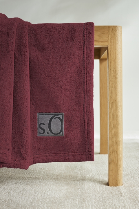 s.Oliver Decke KUSCHELSOFT 150x200cm in Farbe bordeauxrot