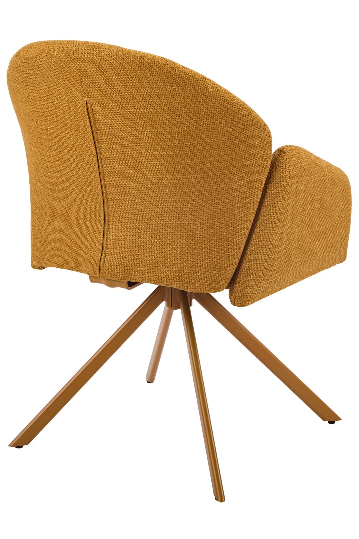 Hela Stuhl HOLLY S ca. B56,5 H84 T61 cm in Stoff Björn gelb, Sessel, Schale, Stoffstuhl, Möbelbezug, Beige/goldbraun