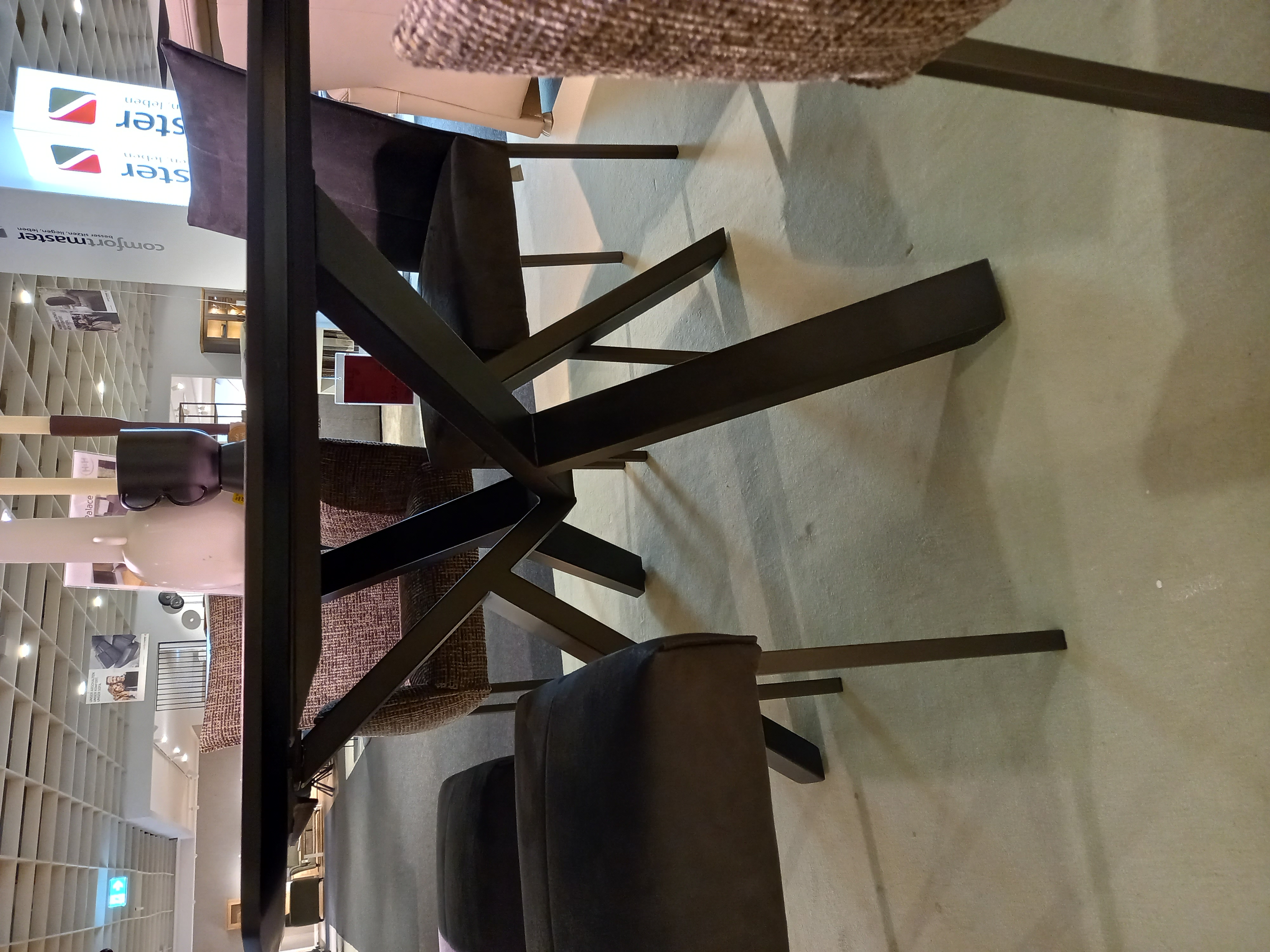 Henders & Hazel Esstisch PALACE ca. B120 H77 T150 cm in Platte Marmoroptik hellgrau, Moebel, Tabelle, Stuhl, Deckenventilator, Elektrisches Gerät