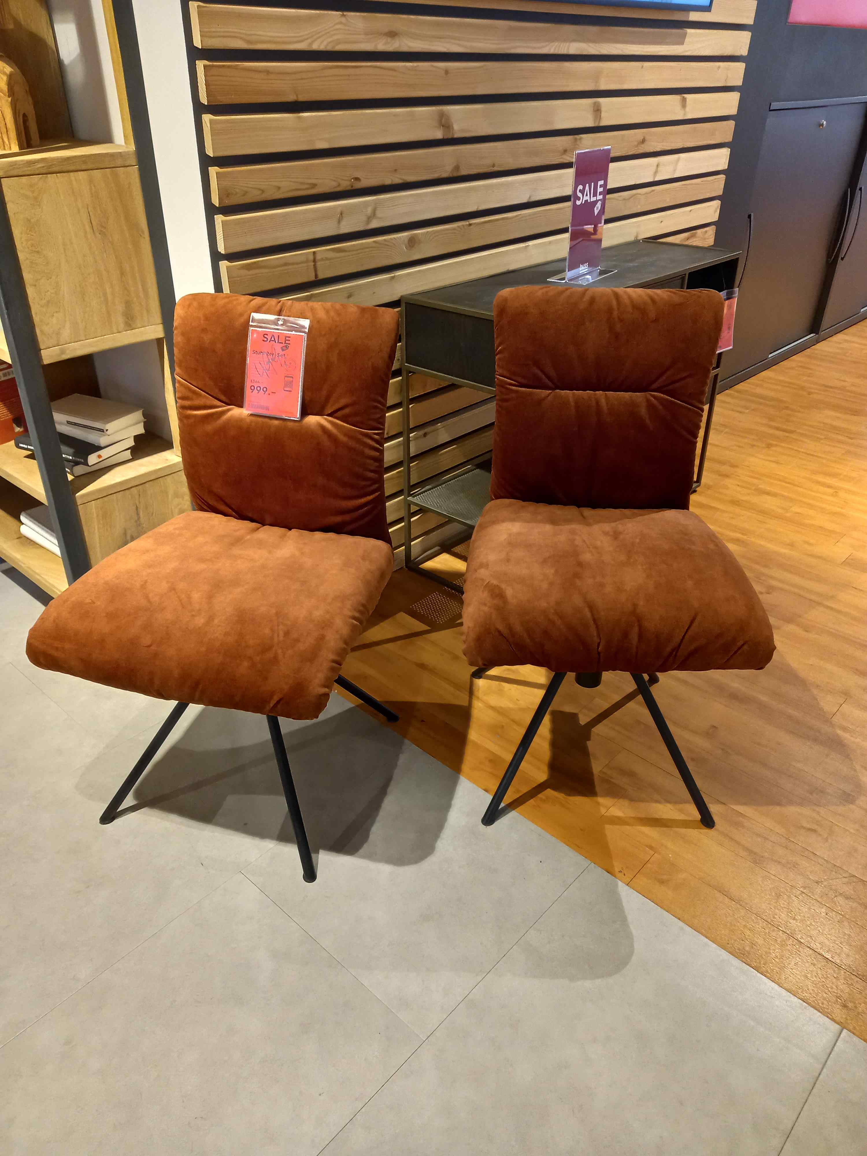 Musterring Stuhl 2er-Set HELMOND ca. B55 H88 T62 cm in Stoff 1 Adore 126 copper